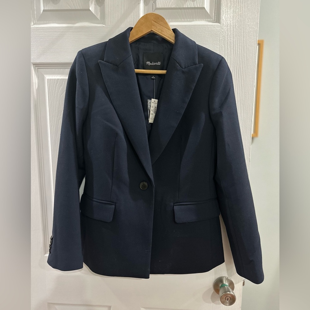 Madewell navy blue blazer size 4. NWT